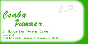csaba pummer business card